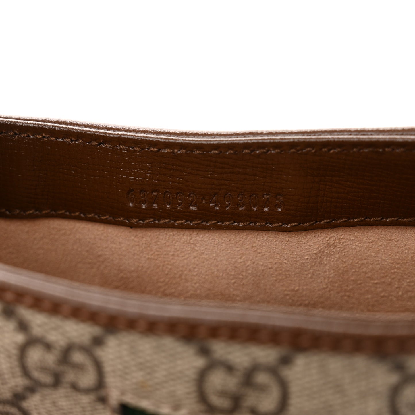 GG Supreme Monogram Azalea Calfskin Web Mini Jackie 1961 Hobo Beige Ebony Brown Sugar