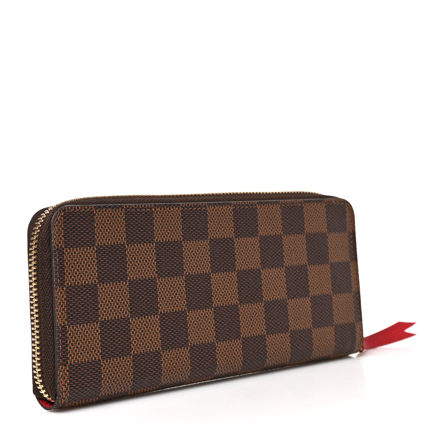 Damier Ebene Clemence Wallet Cherry