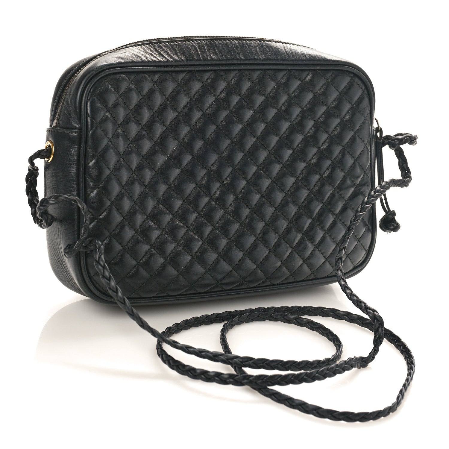 Gucci Calfskin Web Trapuntata Small GG Shoulder Bag Black 2 of 10