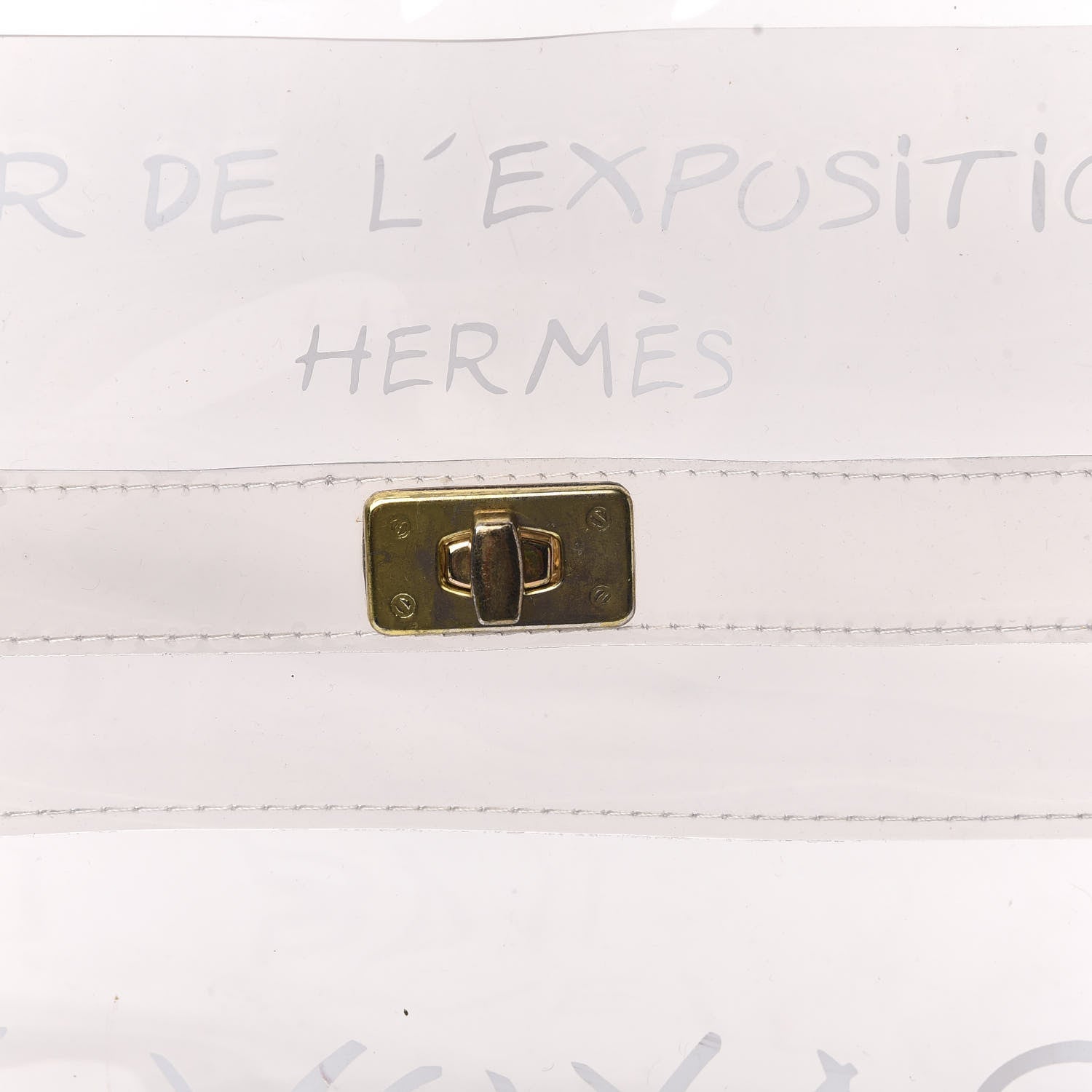 Hermes Vinyl Souvenir De L'Exposition Kelly Transparent 9 of 9