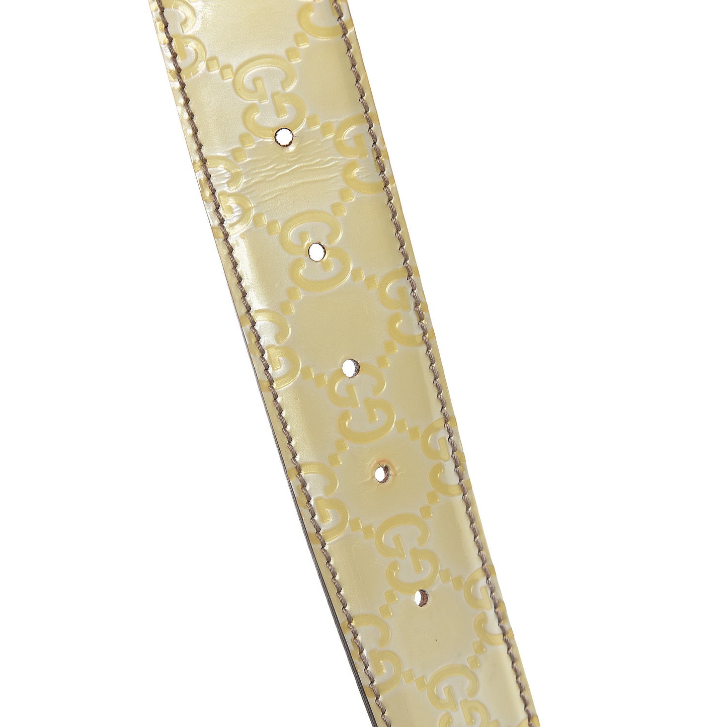 Guccissima Interlocking G Belt 90 36 Ivory