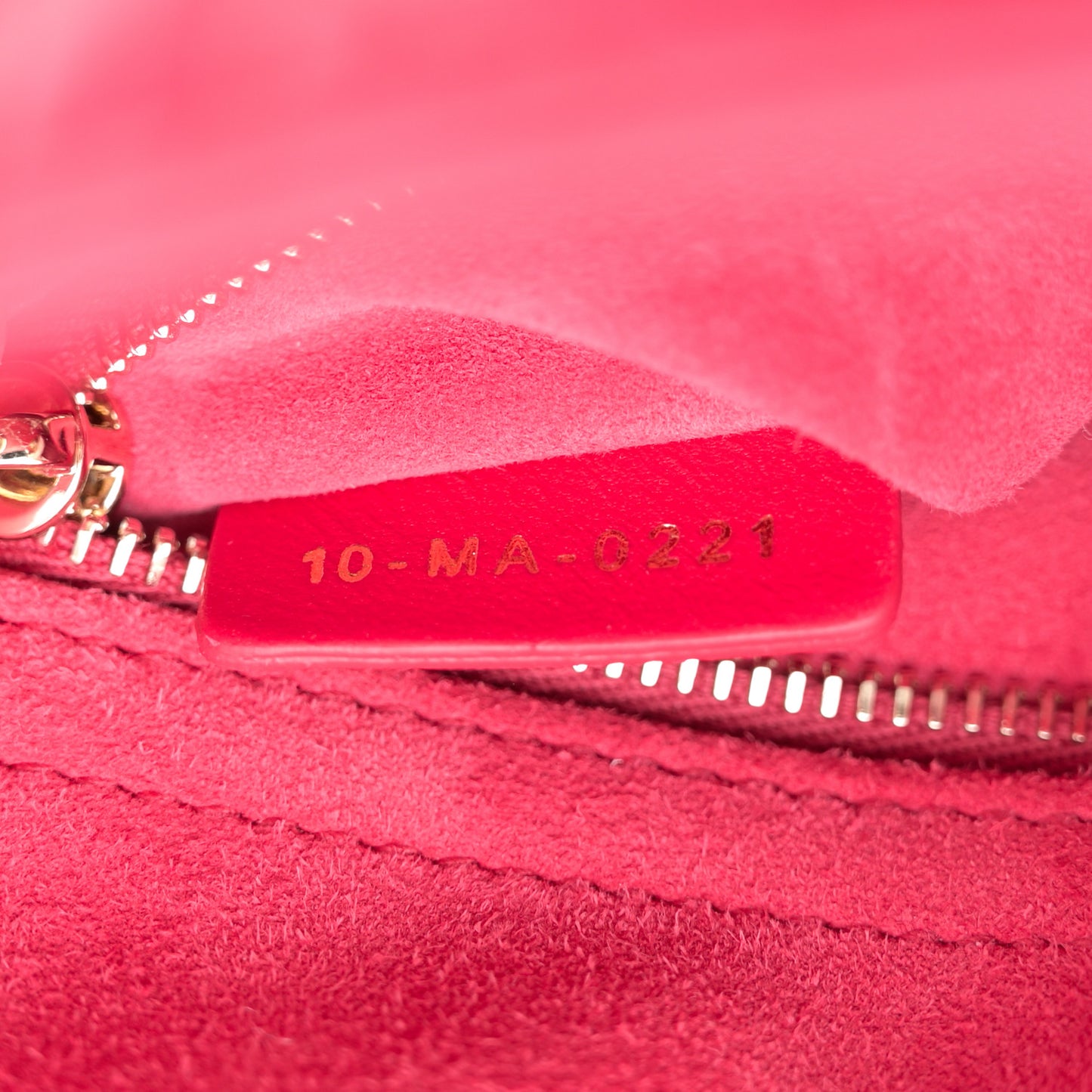 Lambskin Cannage Small My ABCDior Lady Dior Fuchsia