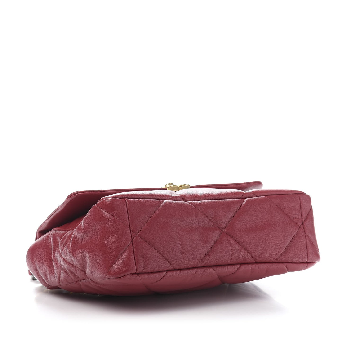 Lambskin Quilted Large 19 Flap Red