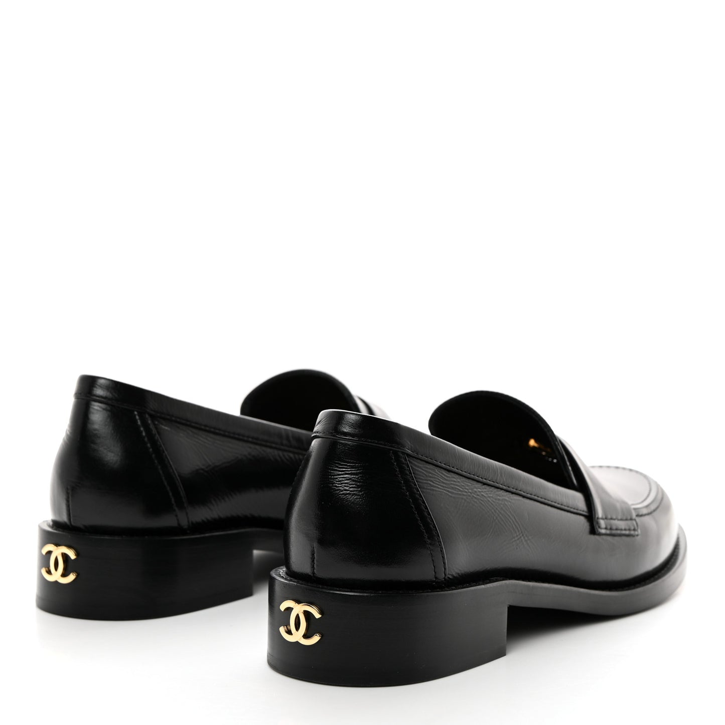 Calfskin CC Mocassins 38 Black