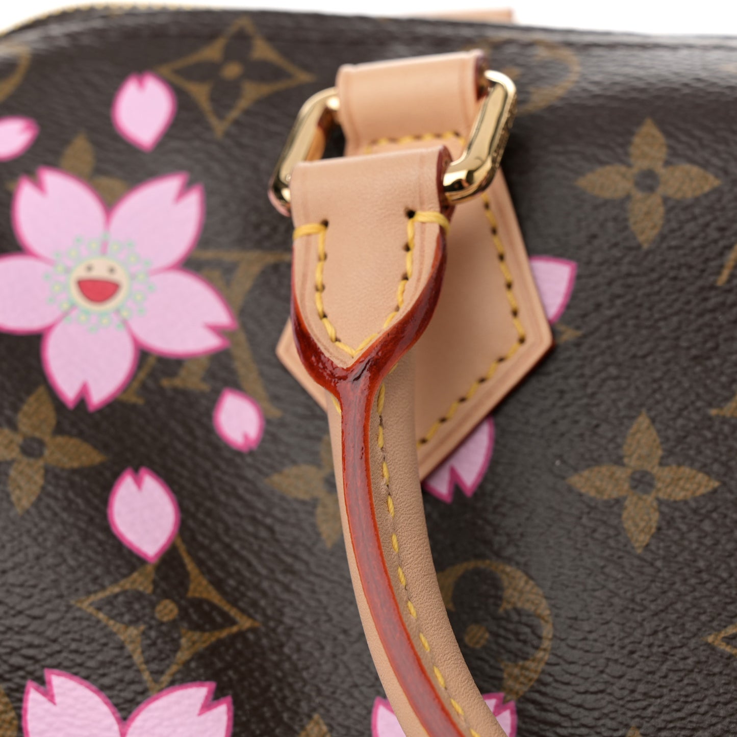 LV X TM Monogram Cherry Blossom Speedy Bandouliere 25 Sakura Brown