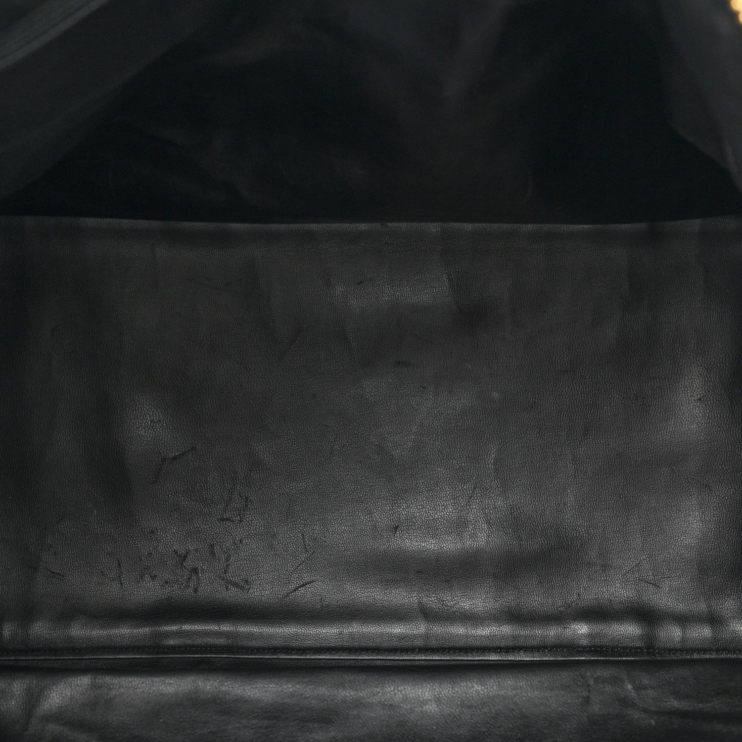 Chanel Calfskin Stitched CC Boston Black 5 of 19