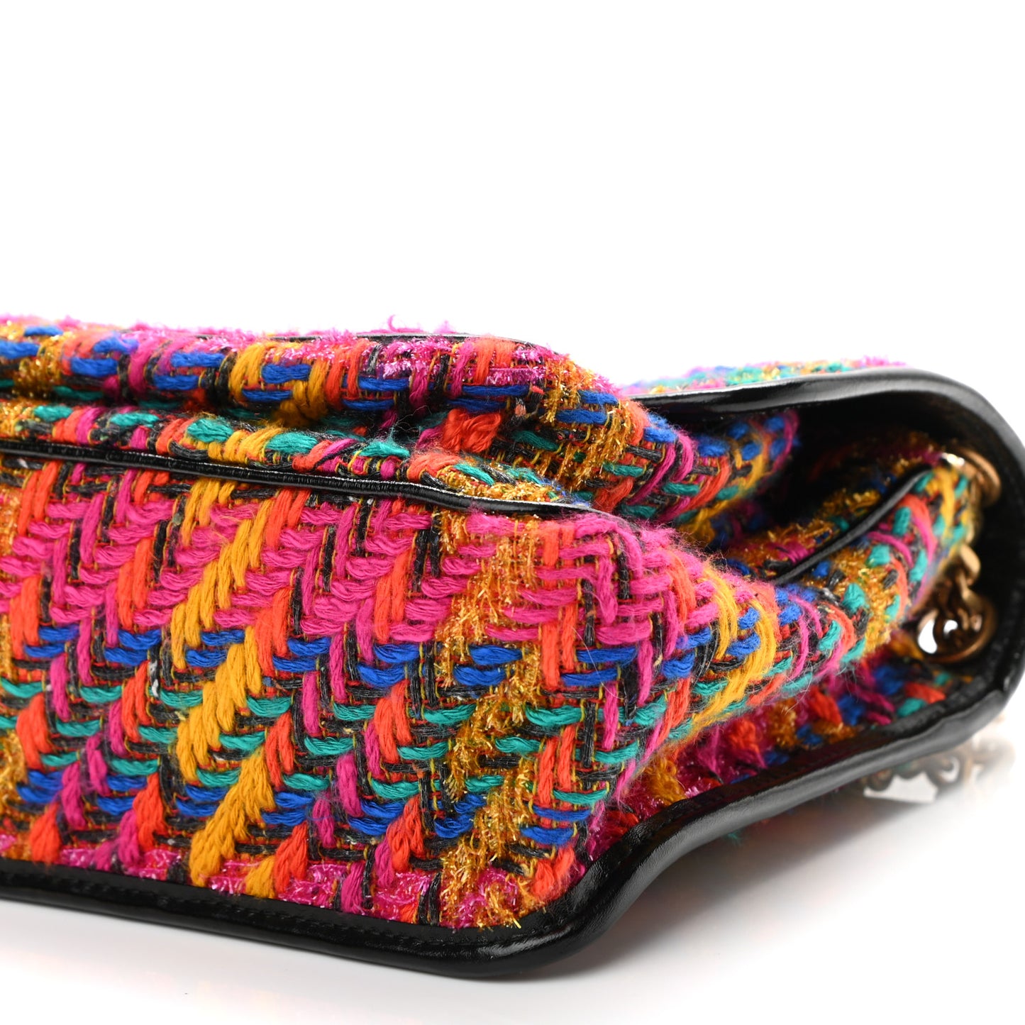 Tweed Calfskin Matelasse Monogram Medium Niki Chain Satchel Multicolor