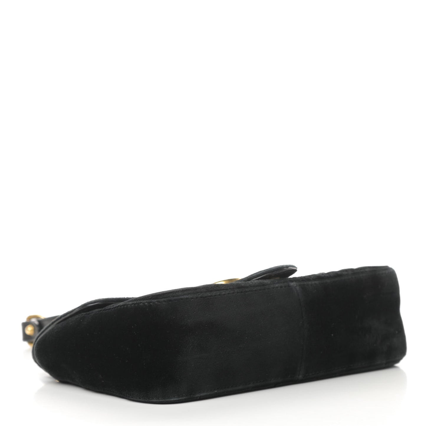 Velvet Matelasse Mini GG Marmont Shoulder Bag Black