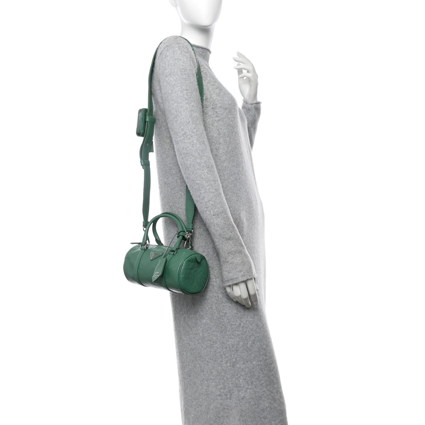 Nappa Antique Re-Edition 2002 Barrel Shoulder Bag Salvia