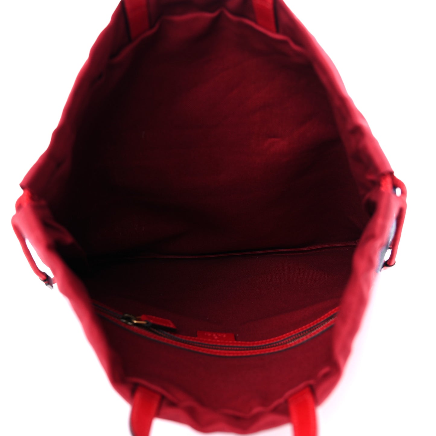 Canvas Logo Sylvie Stripe Drawstring Backpack Red