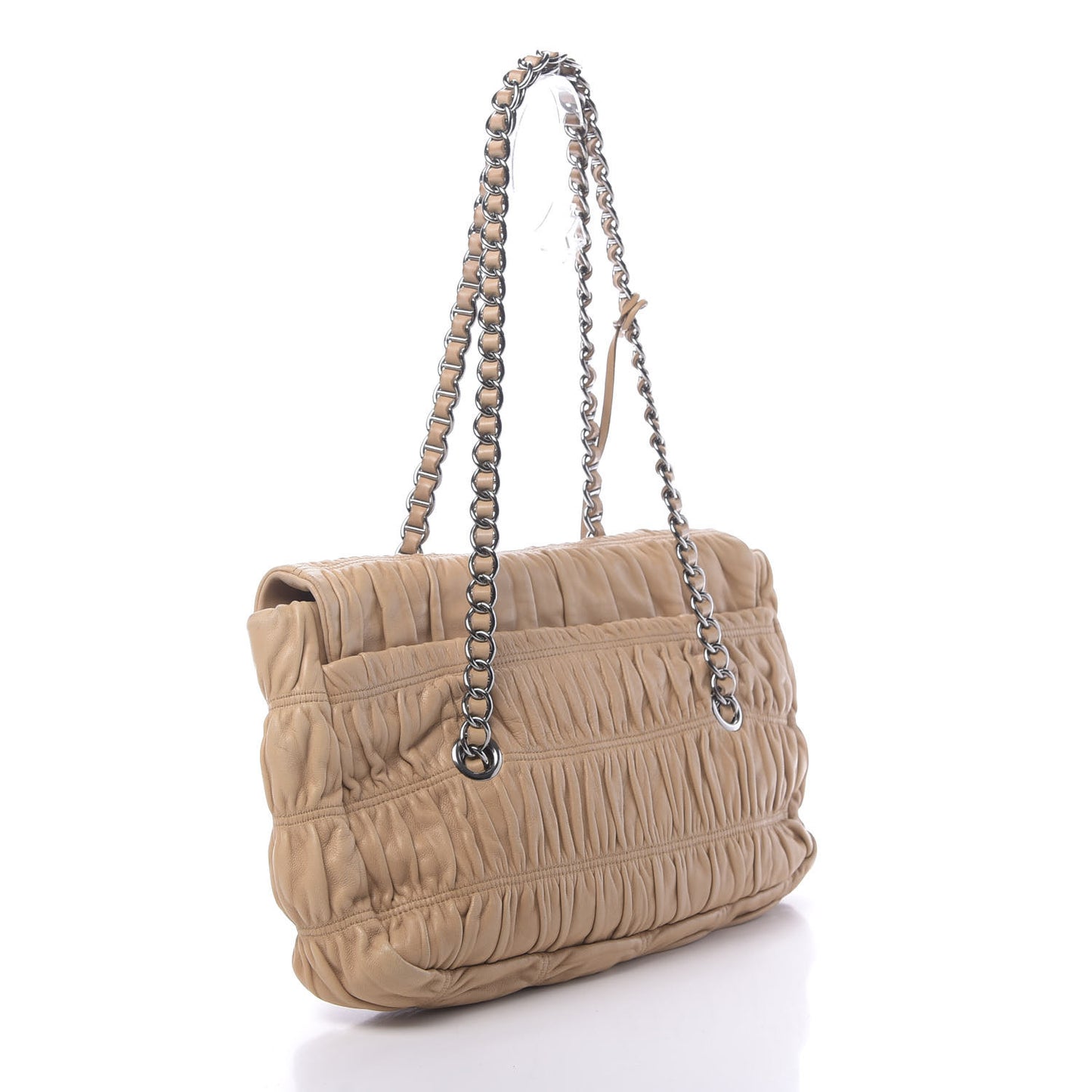 Nappa Gaufre Shopping Pattina Zip Tote Cuoio