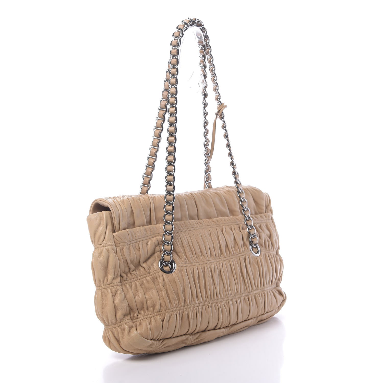 Prada Nappa Gaufre Shopping Pattina Zip Tote Cuoio 4 of 13