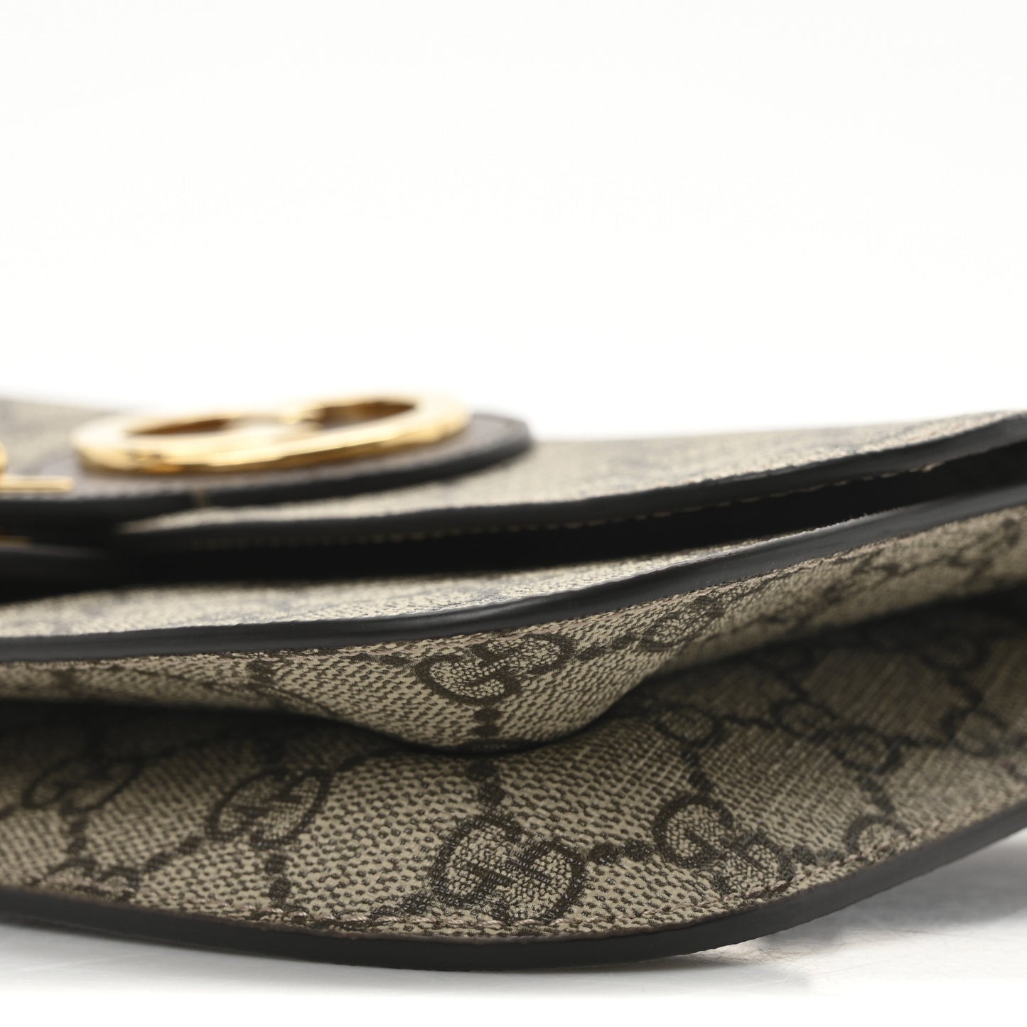 GG Supreme Monogram Textured Dollar Calfskin Blondie Belt Bag Beige Ebony New Acero