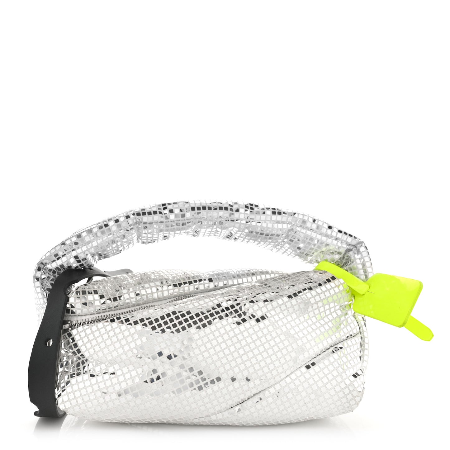 Puffy Disco Pump Pouch Crossbody Bag Silver