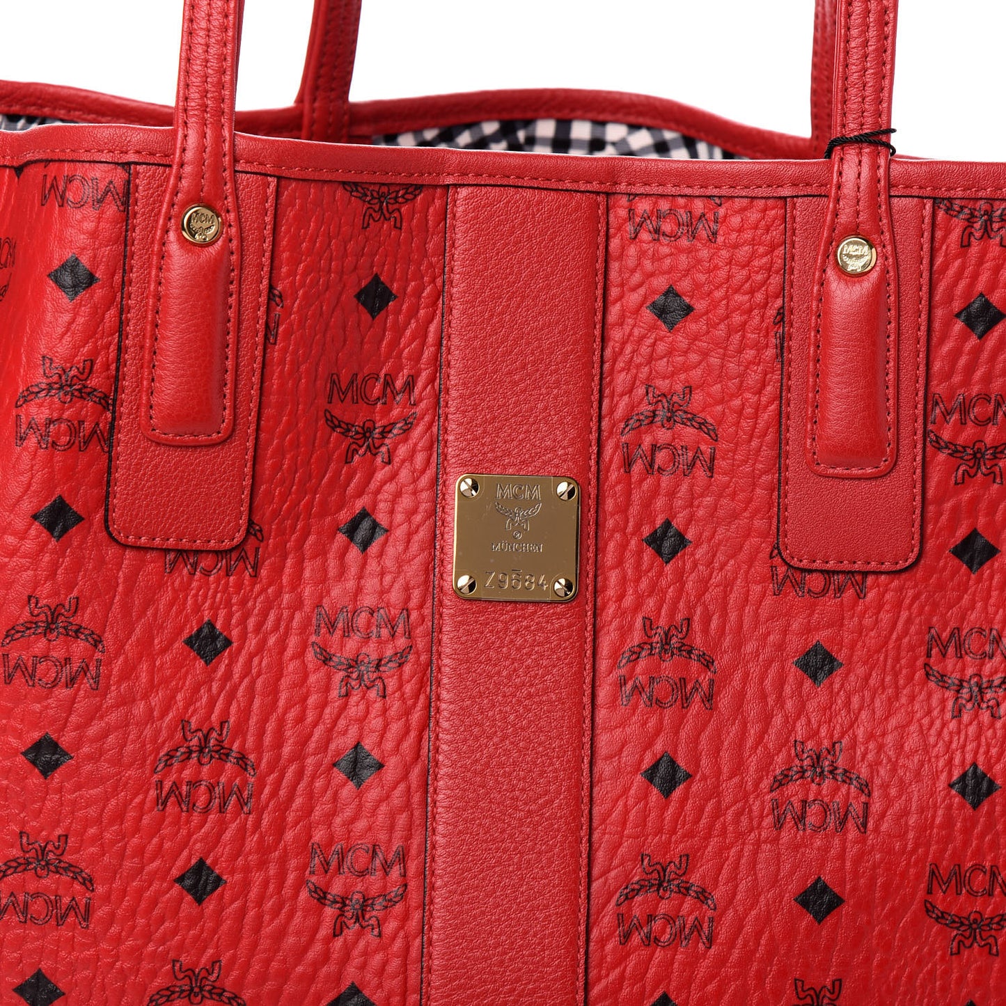 Visetos Medium Liz Reversible Shopper Tote Ruby Red