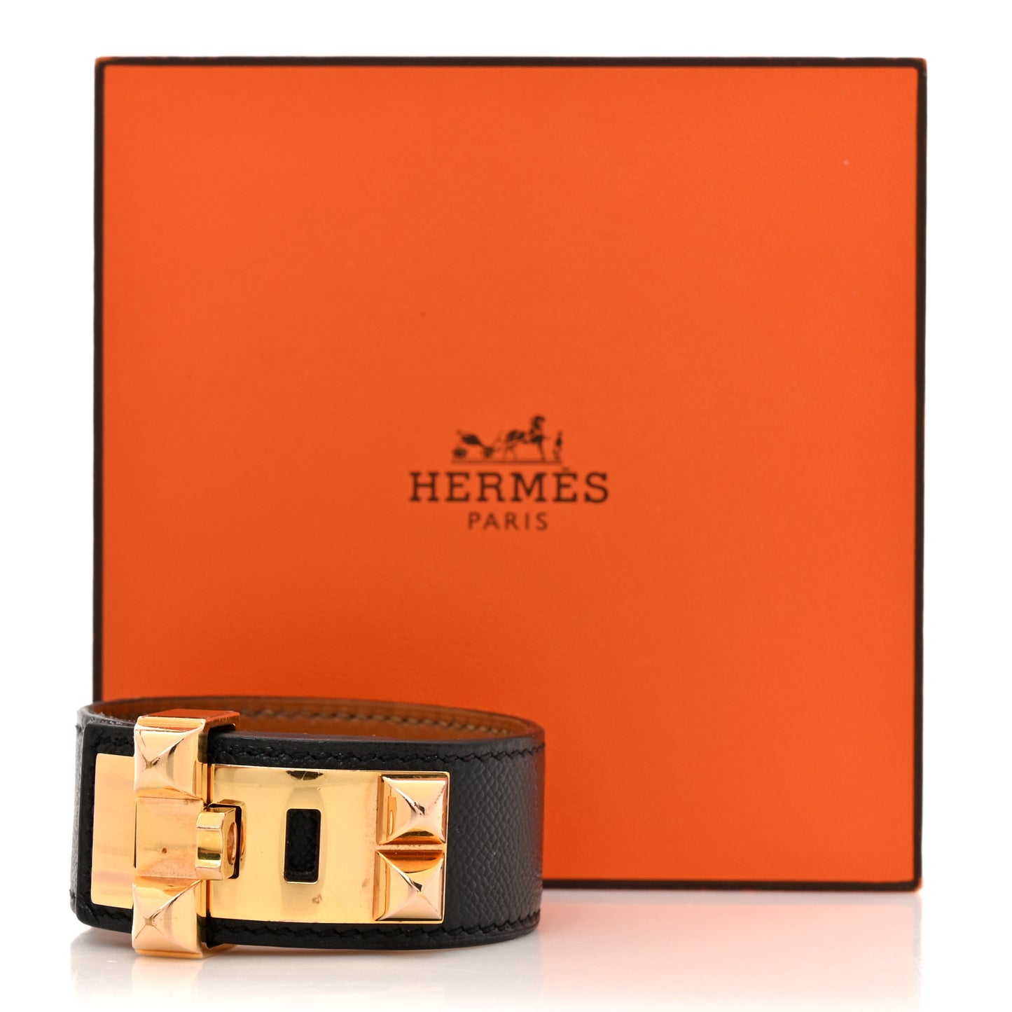 Madame Calfskin Collier De Chien CDC 24 Bracelet T2 Black
