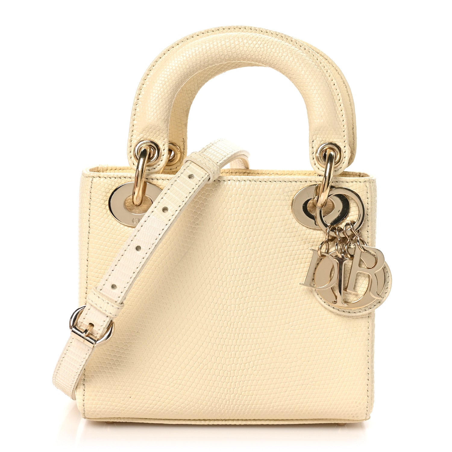 Christian Dior Lizard Mini Lady Dior White 1756817 – FASHIONPHILE