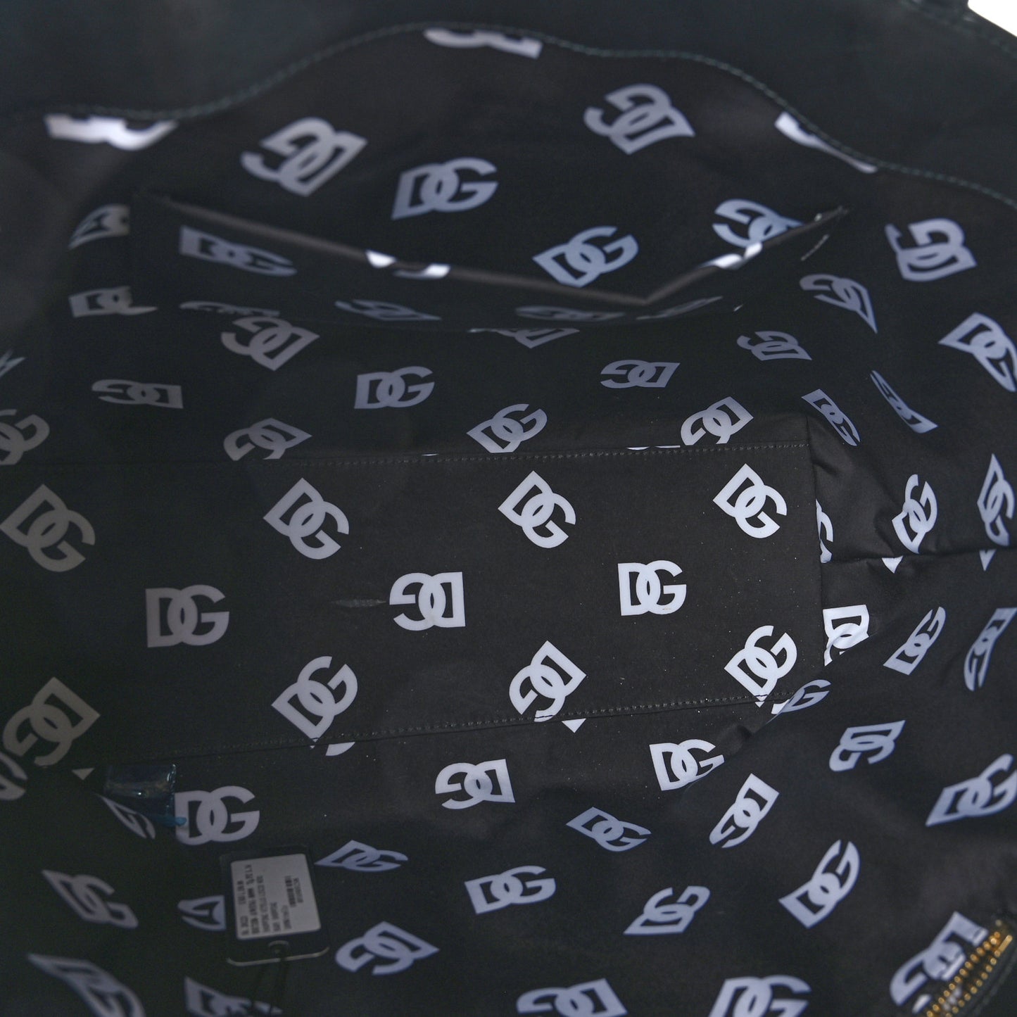 Calfskin DG Logo Shopper Tote Black