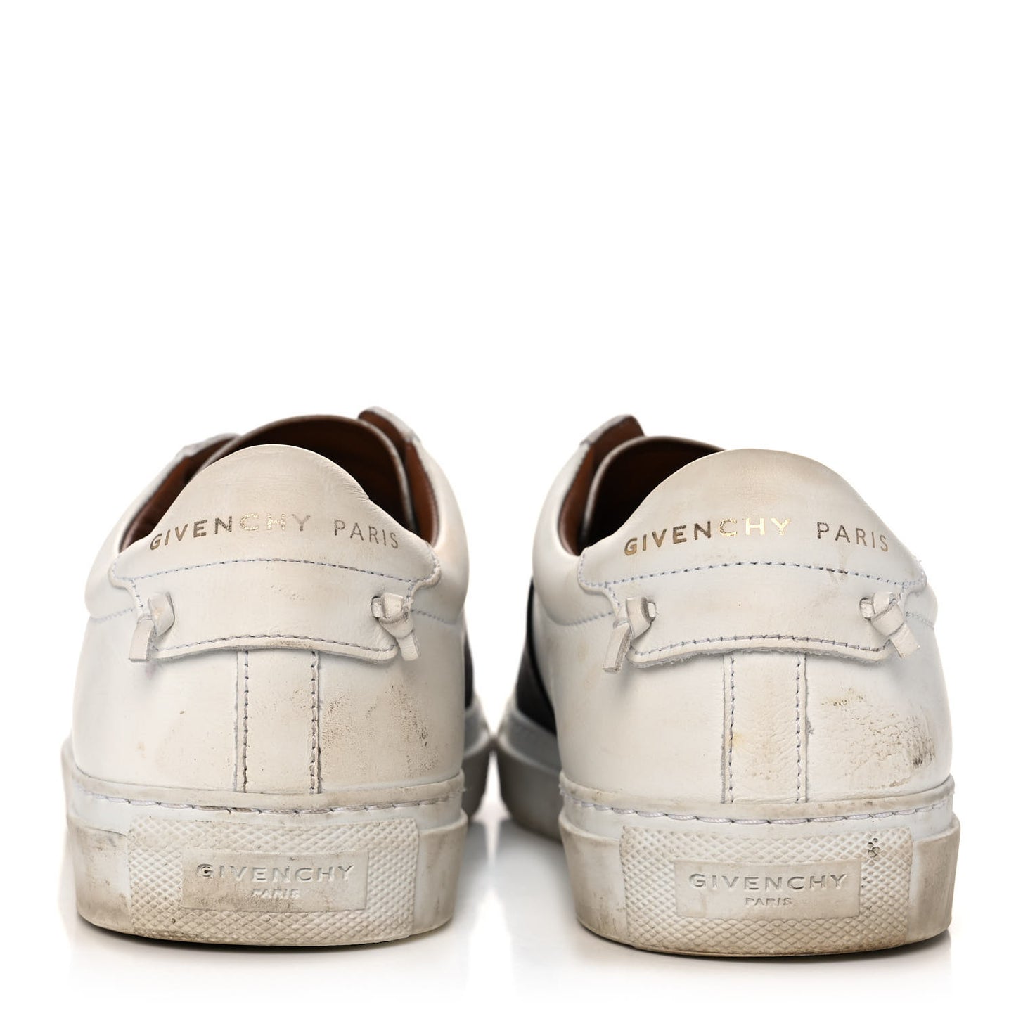Calfskin Band Logo Womens Urban Street Sneakers 38.5 White Black