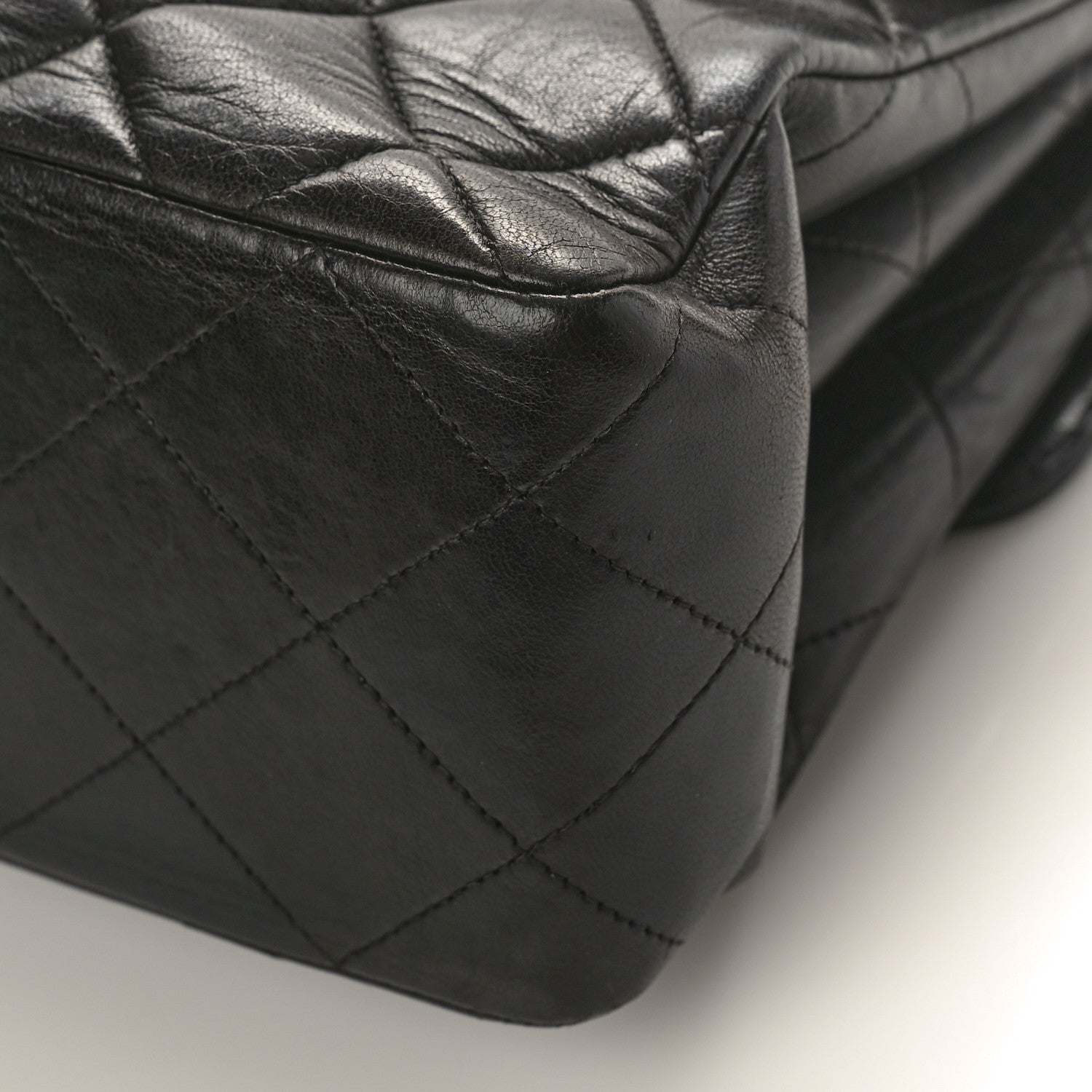 Chanel Lambskin Quilted Jumbo Double Sided Flap Black 10 of 13