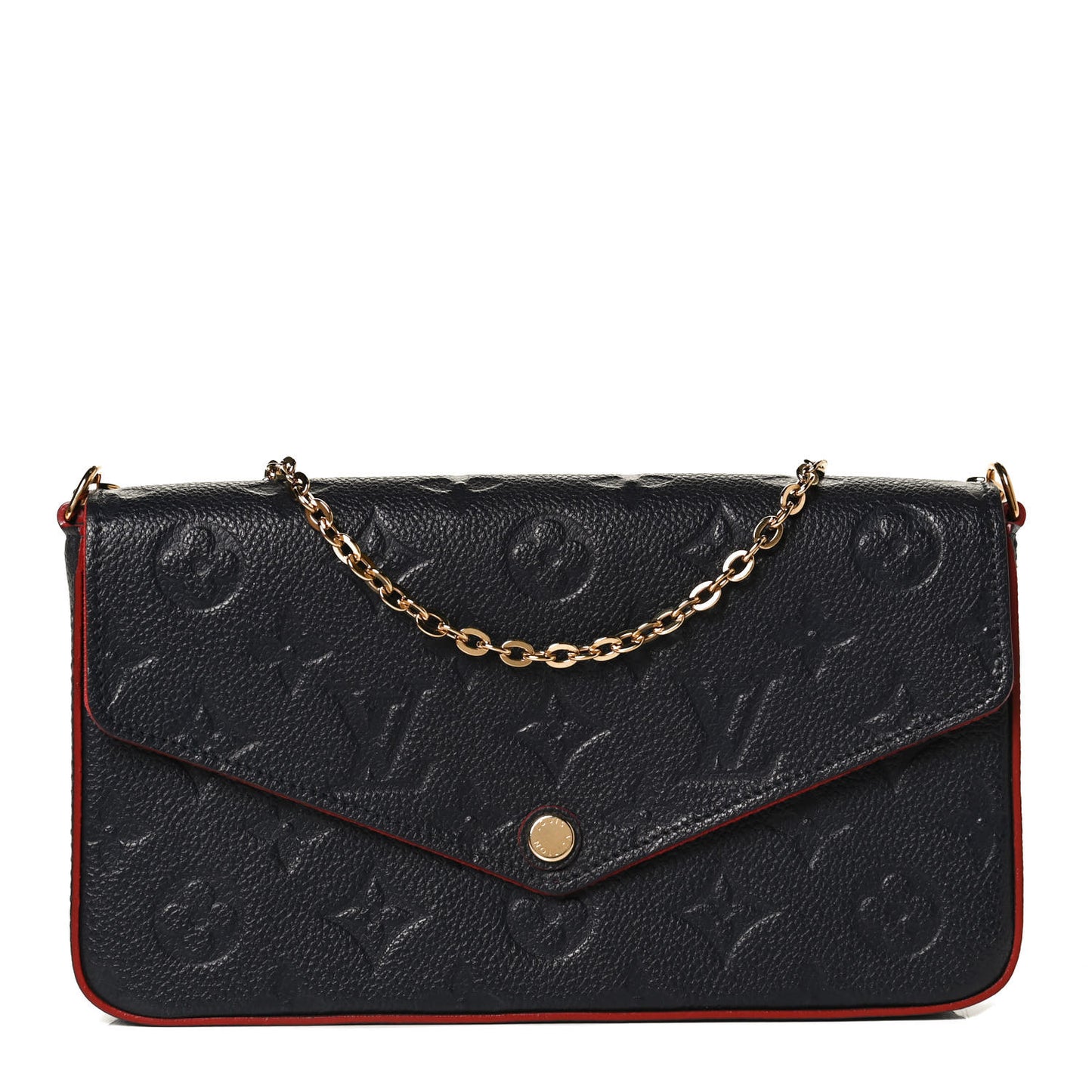 Empreinte Pochette Felicie Chain Wallet Marine Rouge