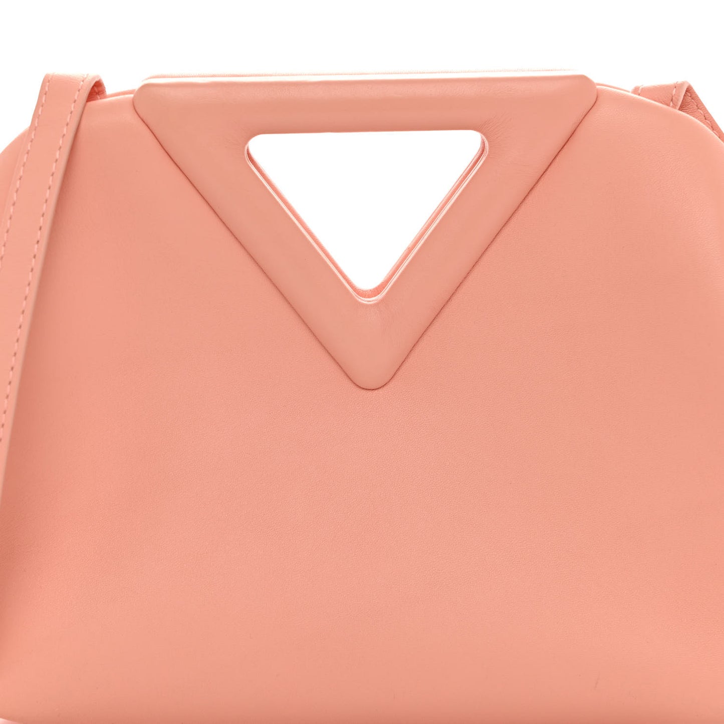 Calfskin Small The Point Triangle Bag Peachy