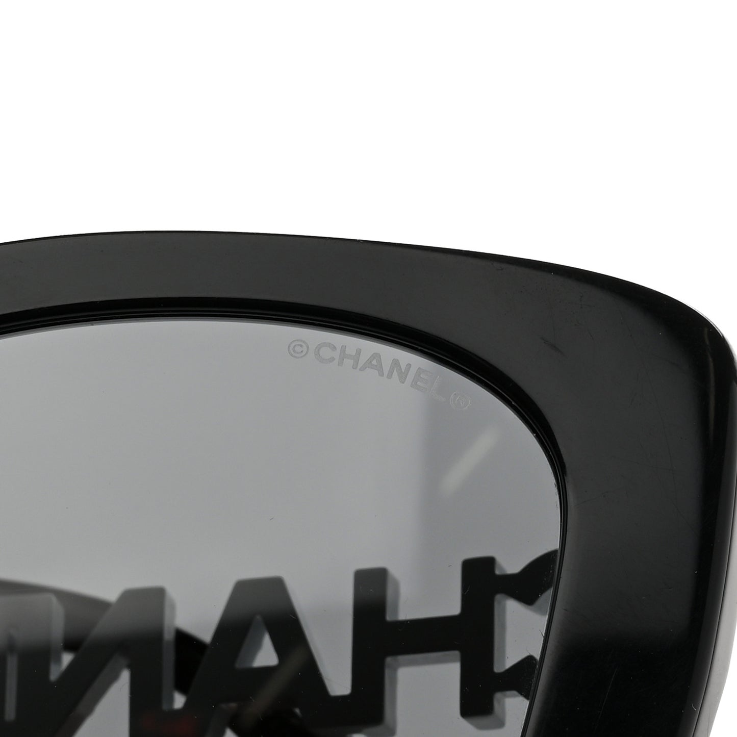 Acetate Strass Square Sunglasses 5422-B-A Black White