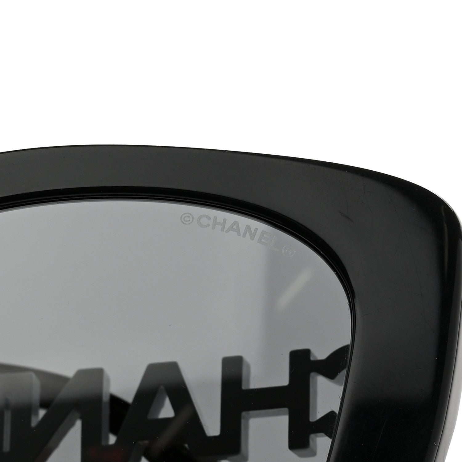 Chanel Acetate Strass Square Sunglasses 5422-B-A Black White 7 of 8