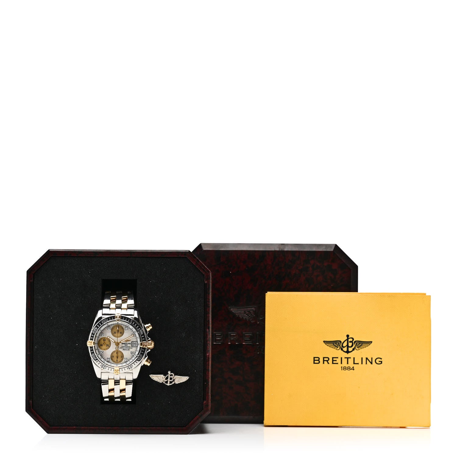 Breitling Stainless Steel 18K Yellow Gold Diamond 39mm Cockpit Chronograph Automatic Watch B13357 12 of 13