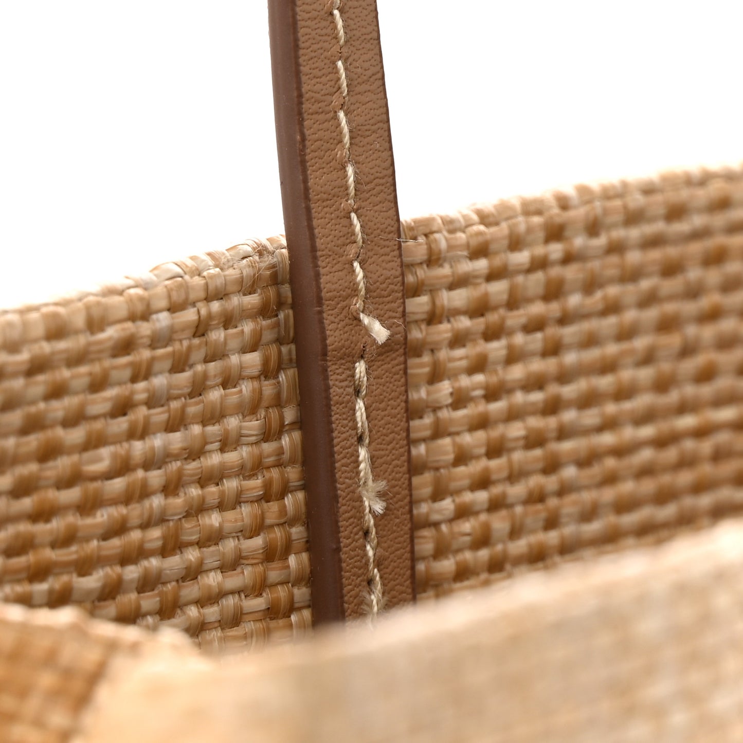 Raffia Logo Tote Naturale