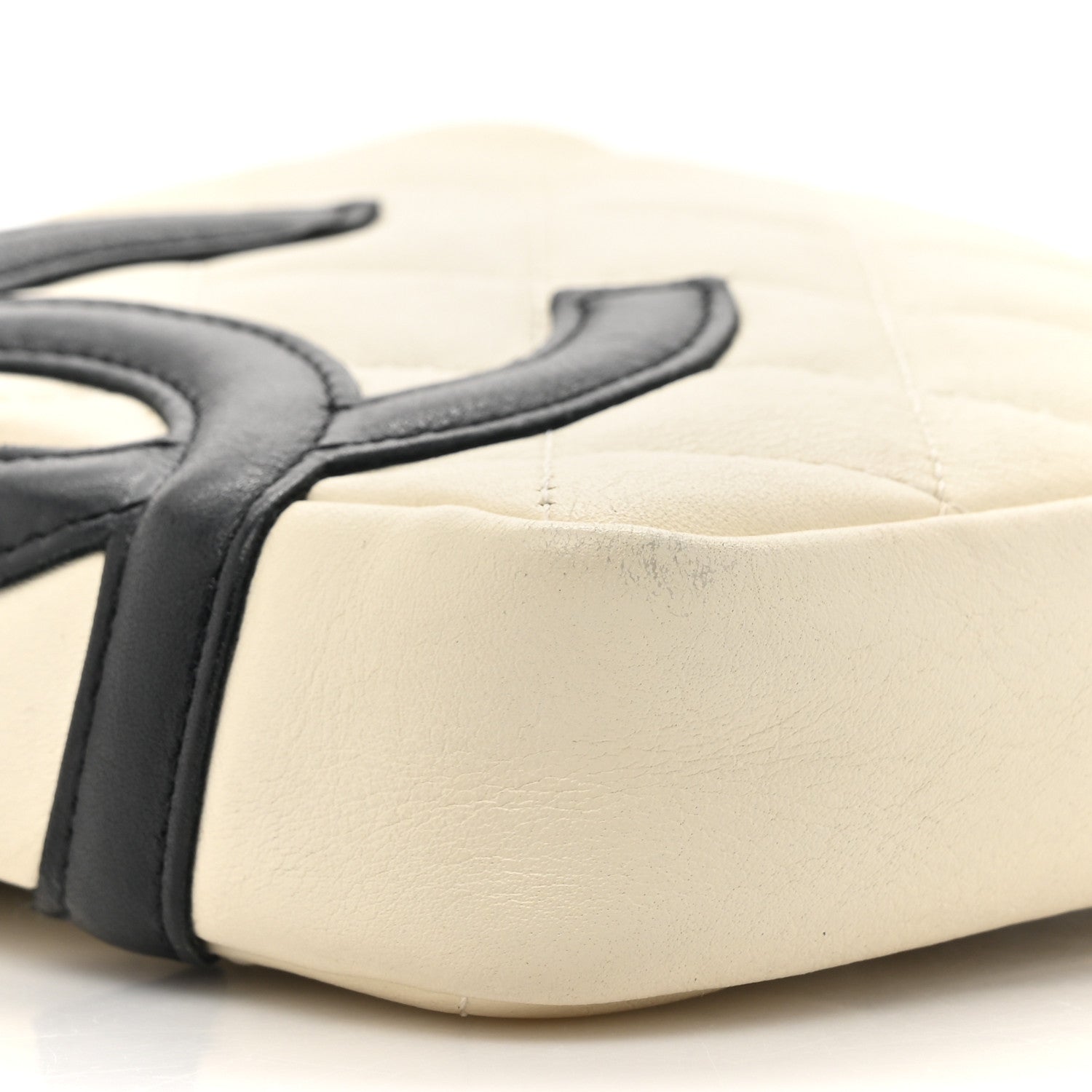 Chanel Calfskin Quilted Cambon Small Messenger White Black 10 of 12