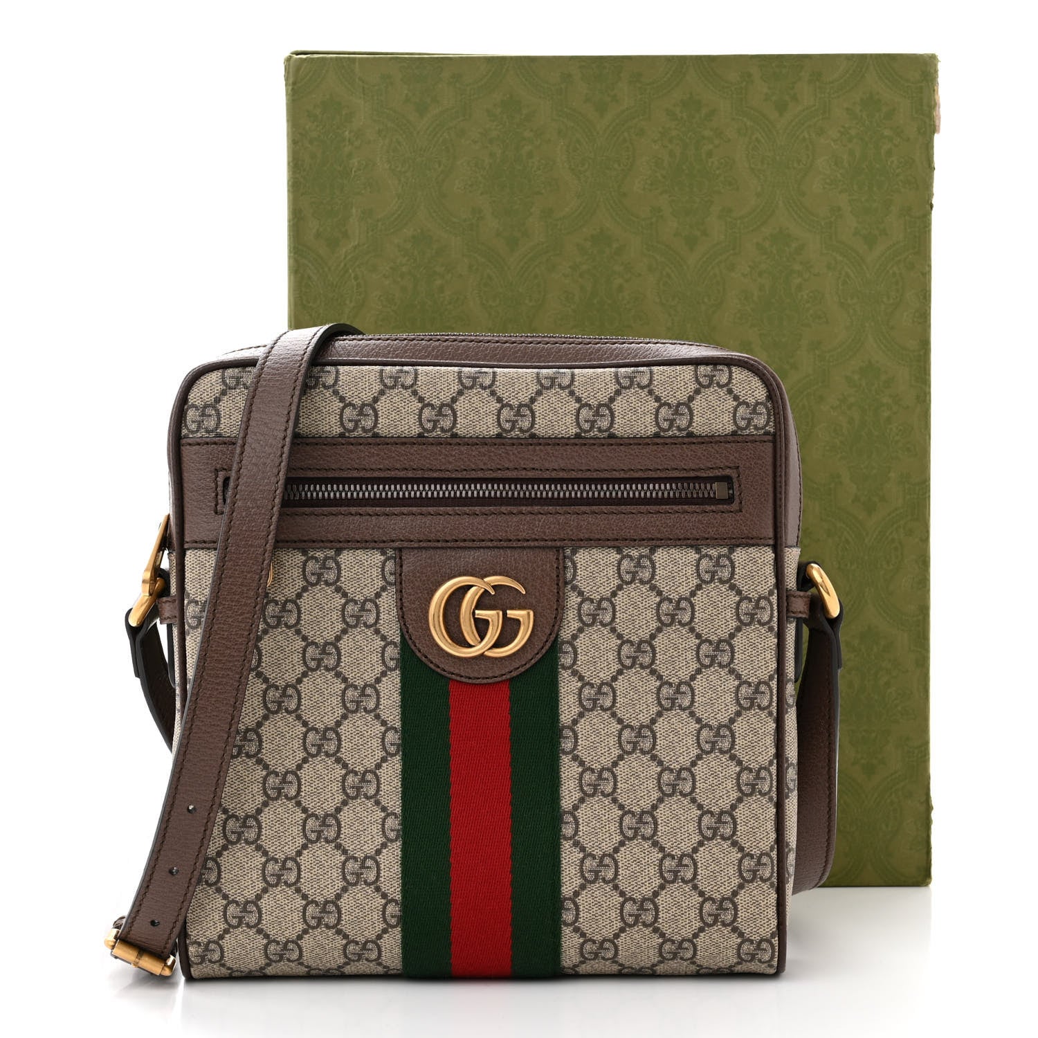 Gucci GG Supreme Monogram Web Small Ophidia Messenger Bag Brown 13 of 13