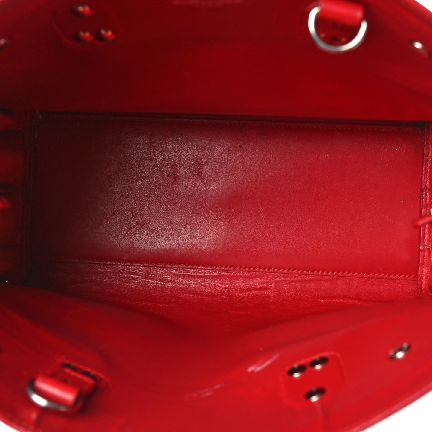 Calfskin Crocodile Embossed Baby Sac De Jour Red