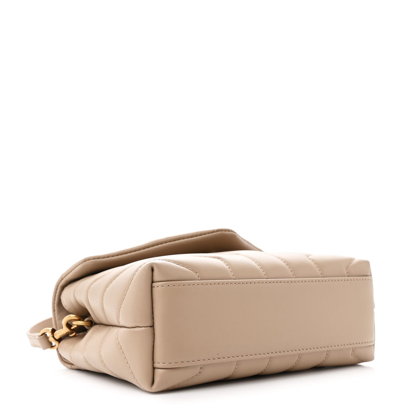 Calfskin Y Quilted Monogram Toy Loulou Crossbody Bag Dark Beige