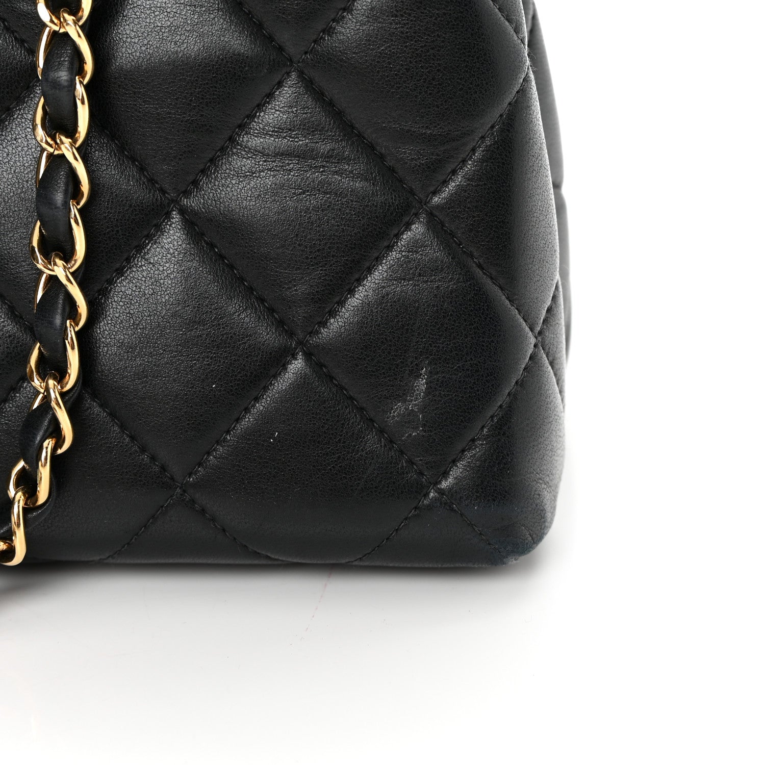 Chanel Lambskin Quilted Shopping Tote Black 13 of 16