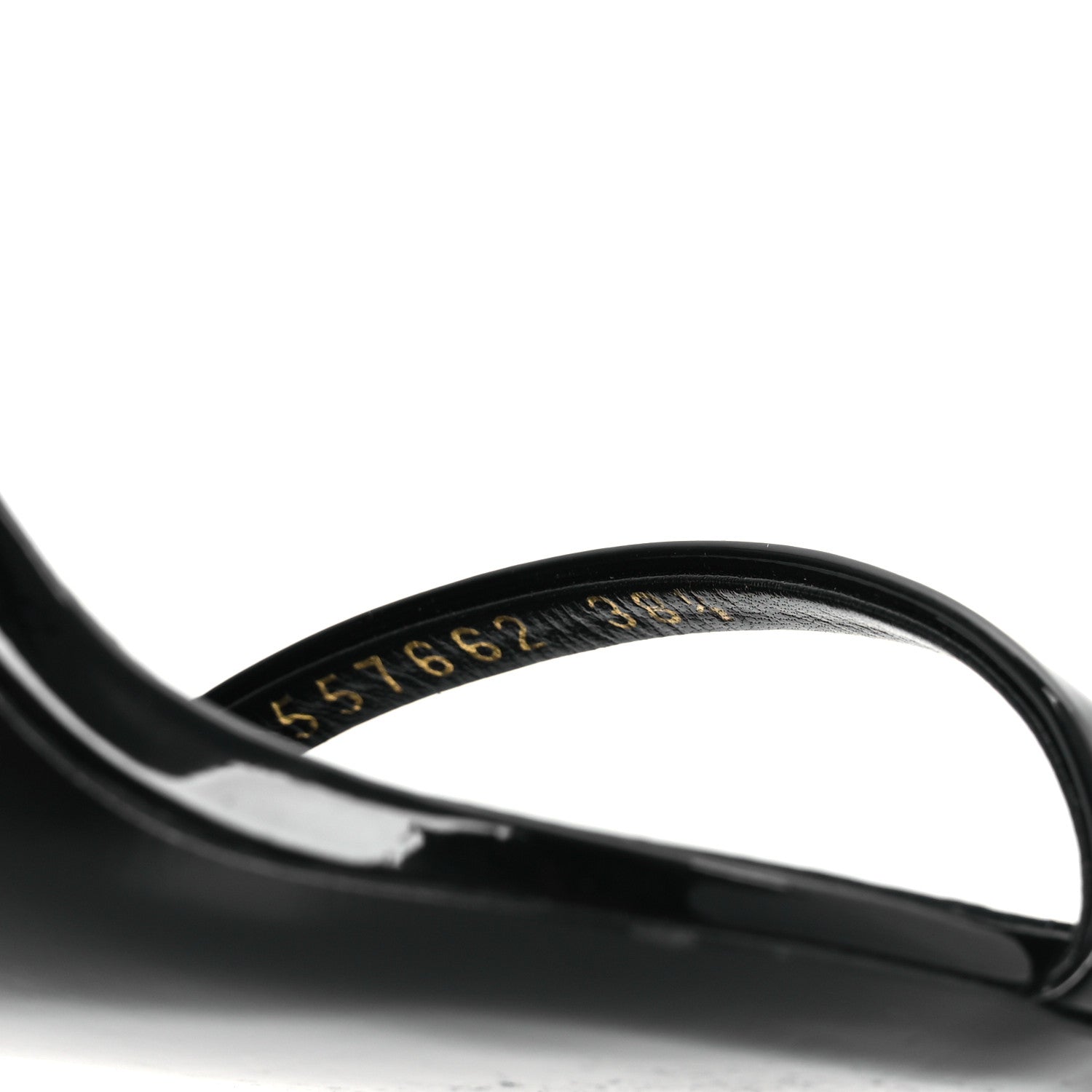 Saint Laurent Patent Calfskin Opyum 110 Sandals 38.5 Black 10 of 13