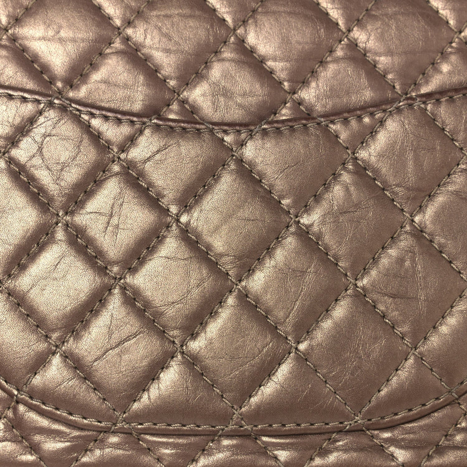 Chanel Metallic Aged Calfskin Quilted 2.55 Reissue 225 Flap Dark Gold 17 of 17