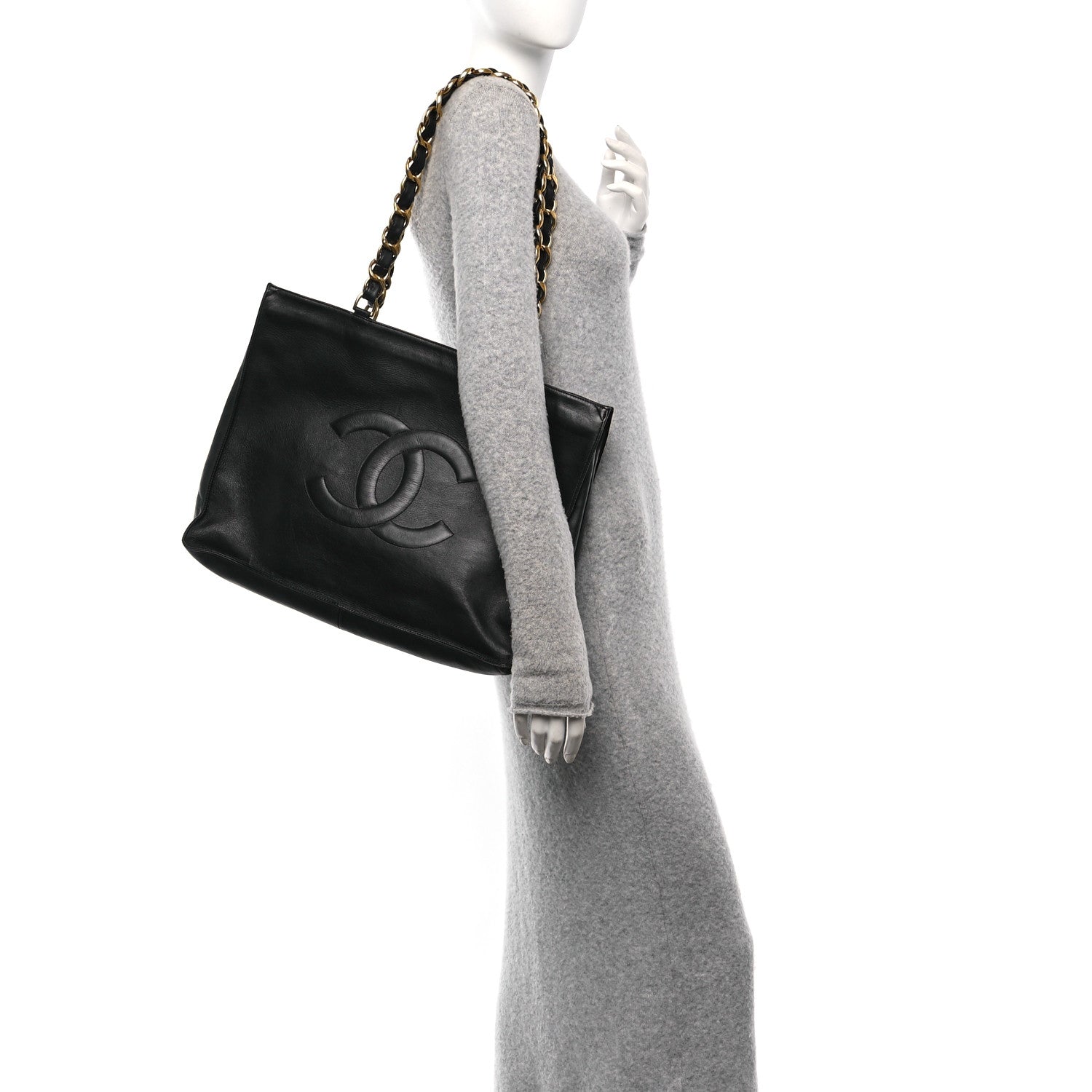 Chanel Lambskin CC Tote Black 2 of 11