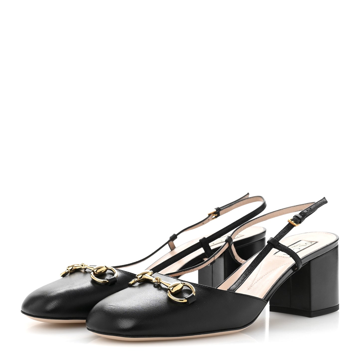 Malaga Kid Horsebit 70mm Slingback Pumps 40 Black