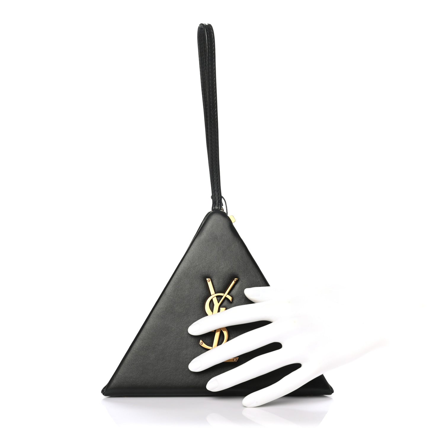 Lambskin Pyramid Clutch Black