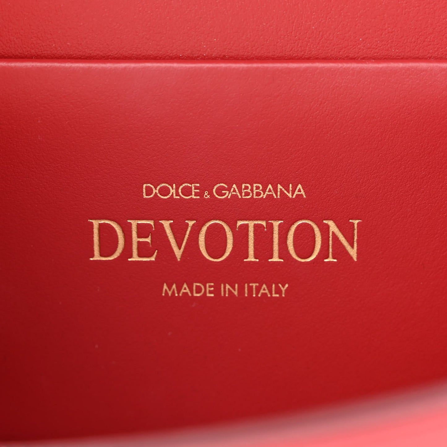 DOLCE & GABBANA Smooth Calfskin Small Devotion Envelope Top Handle Bag Red
