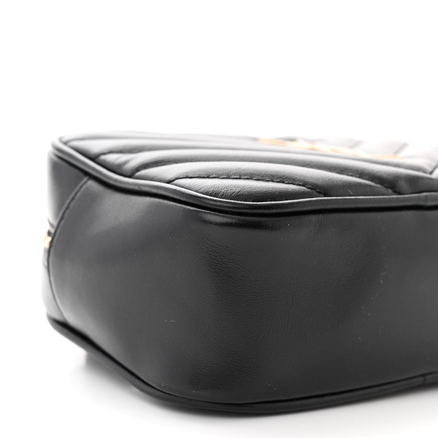 Calfskin Matelasse Monogram Lou Belt Bag Black