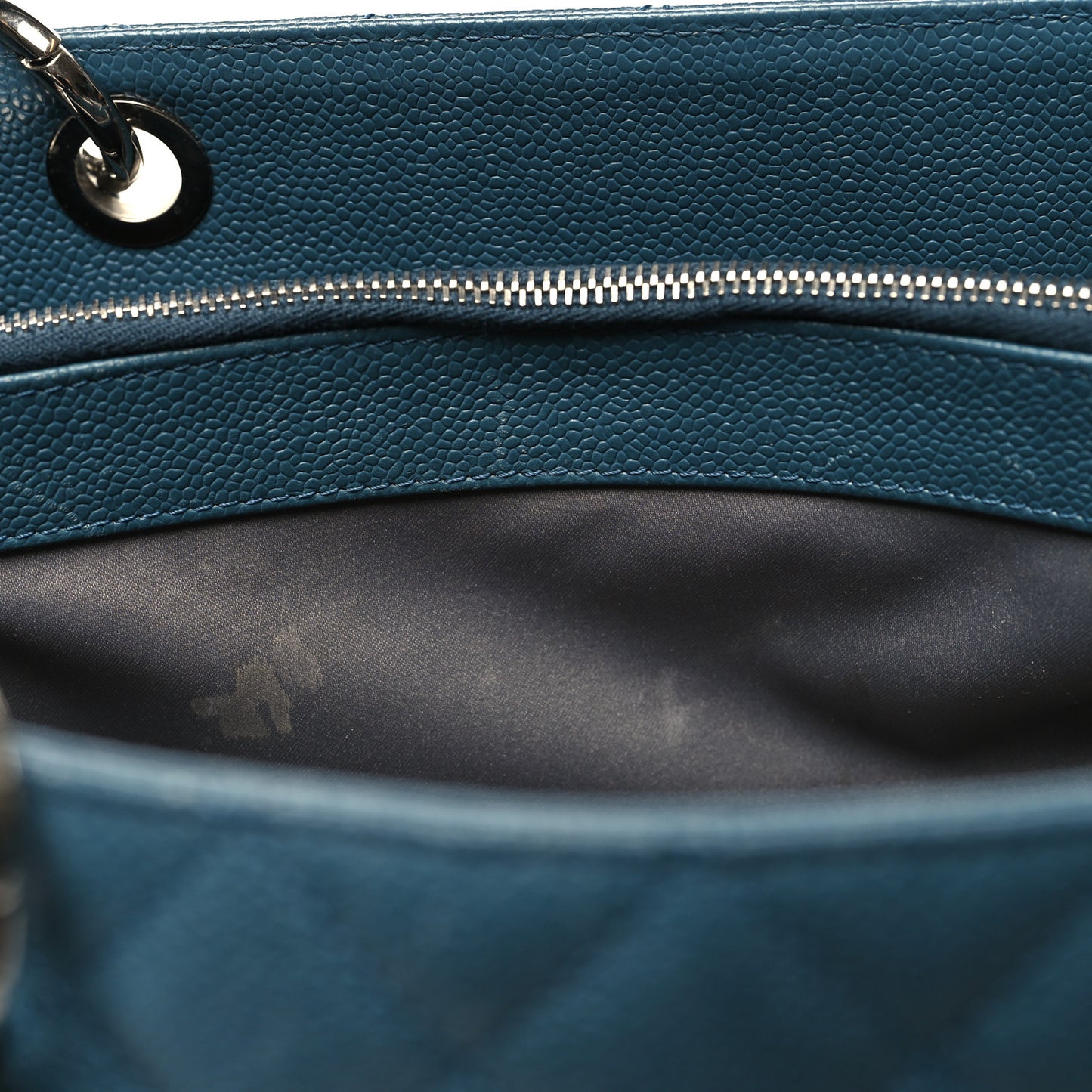 Caviar Quilted Grand Shopping Tote GST Blue