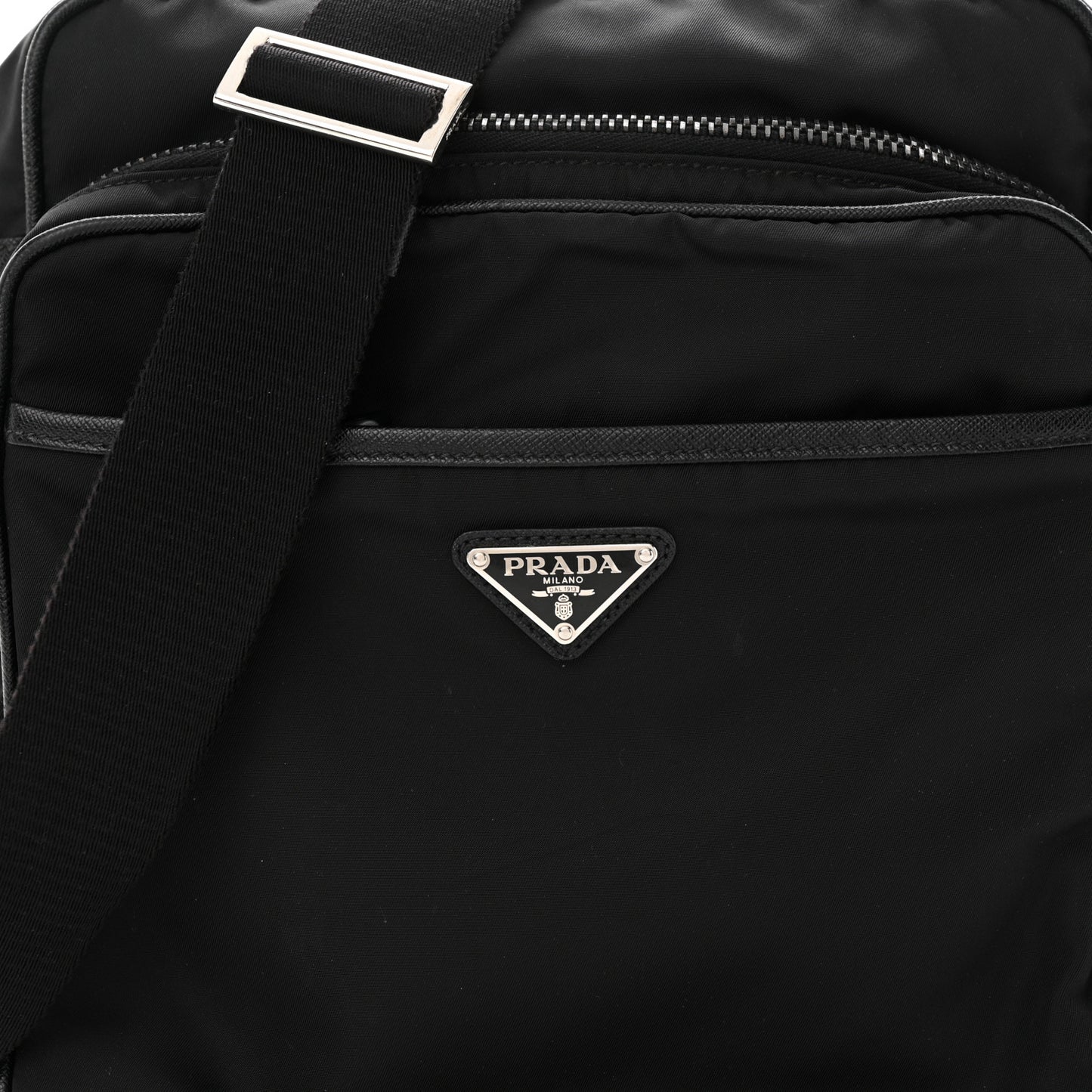 Tessuto Nylon Messenger Bag Black