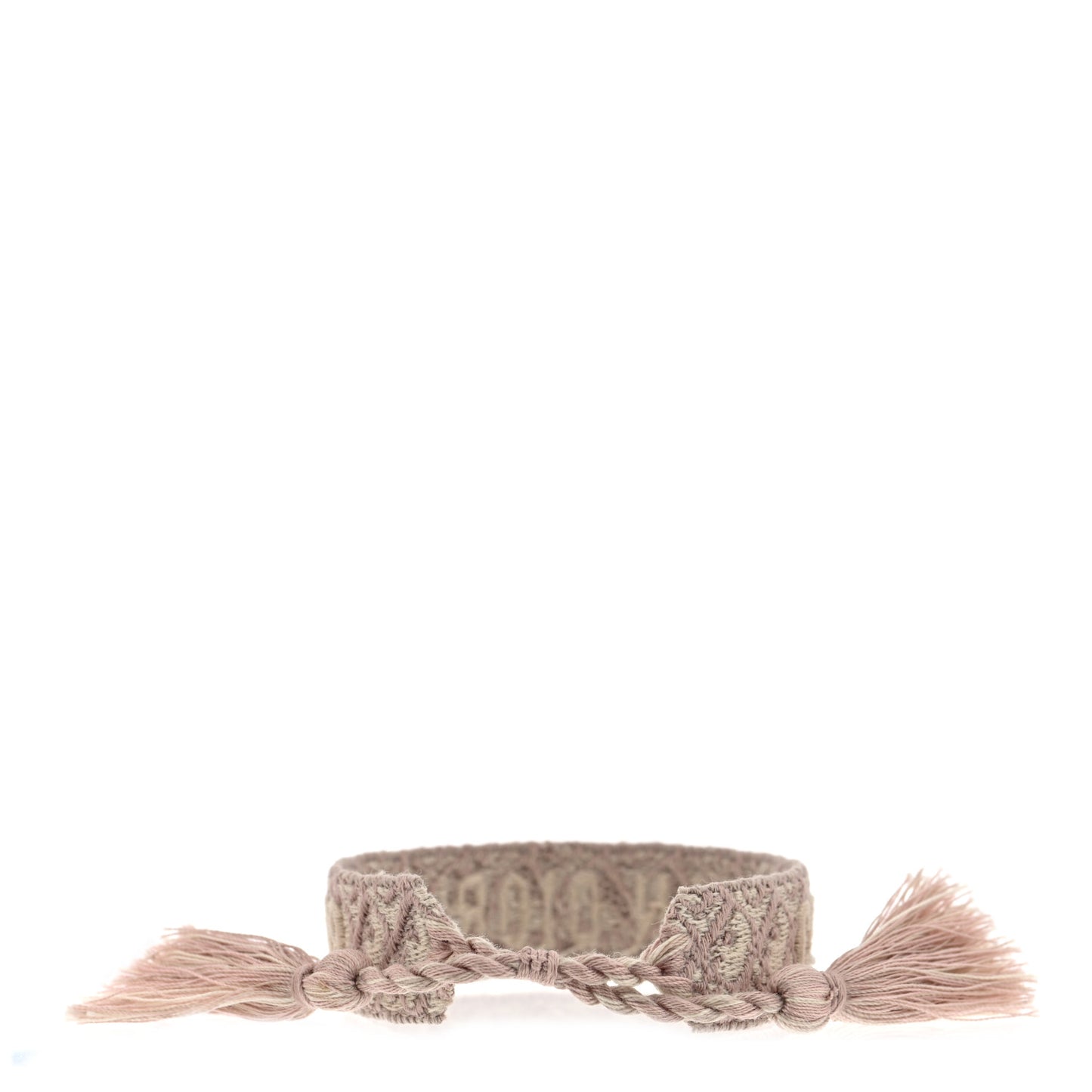 Woven Cotton Butterfly J'Adior Friendship Bracelet Rose Oblique