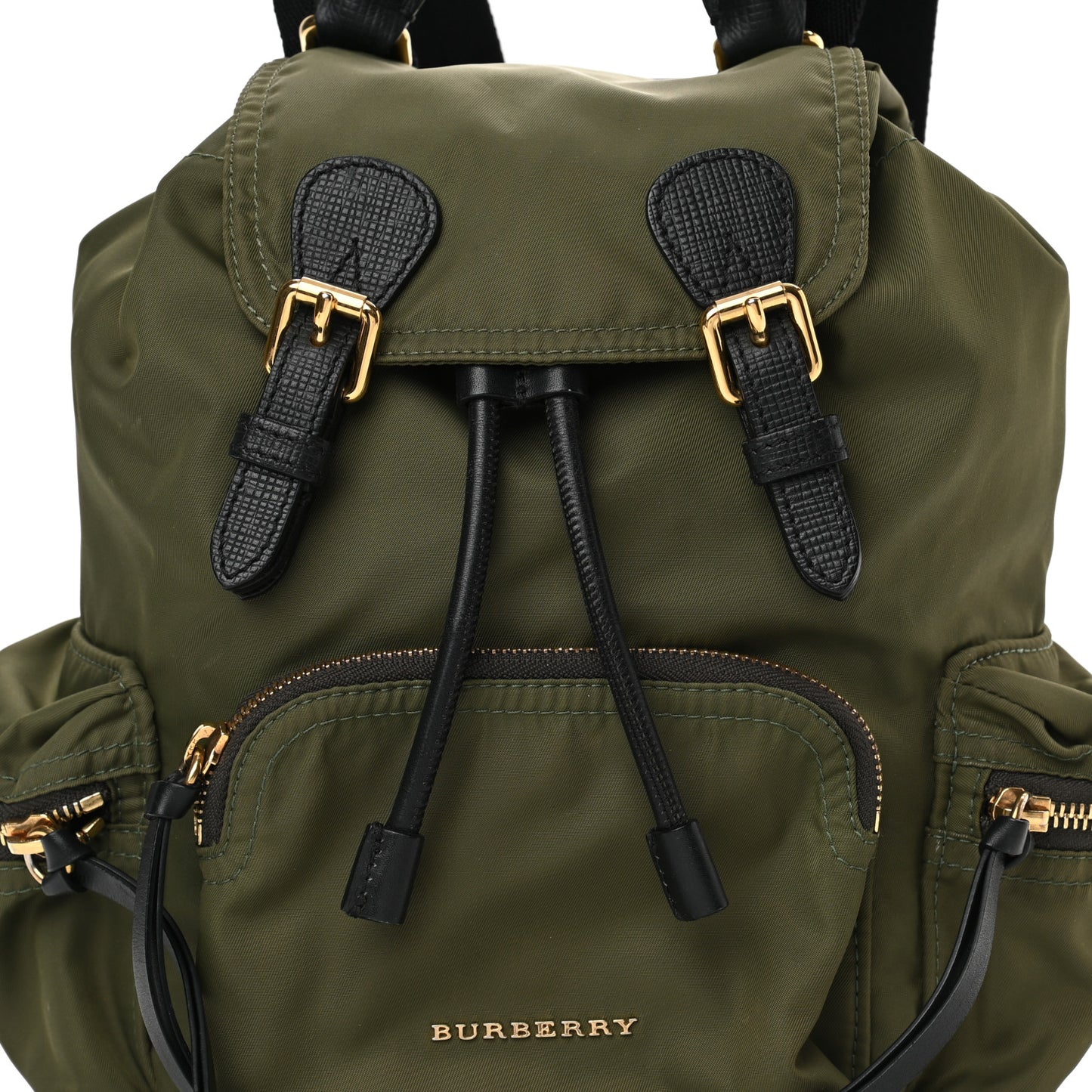 Nylon Small Crossbody Rucksack Backpack Canvas Green