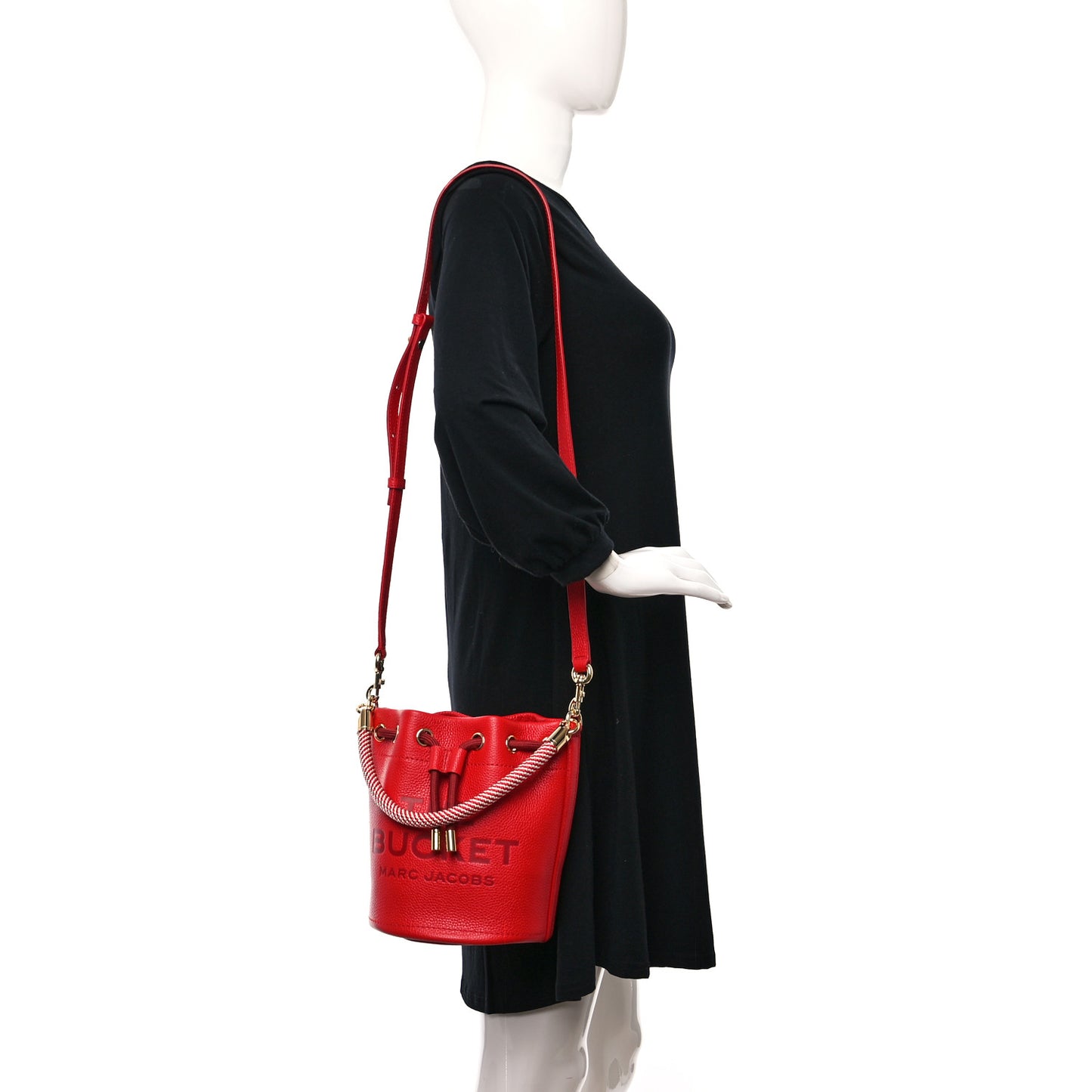 Grained Calfskin The Bucket Bag True Red