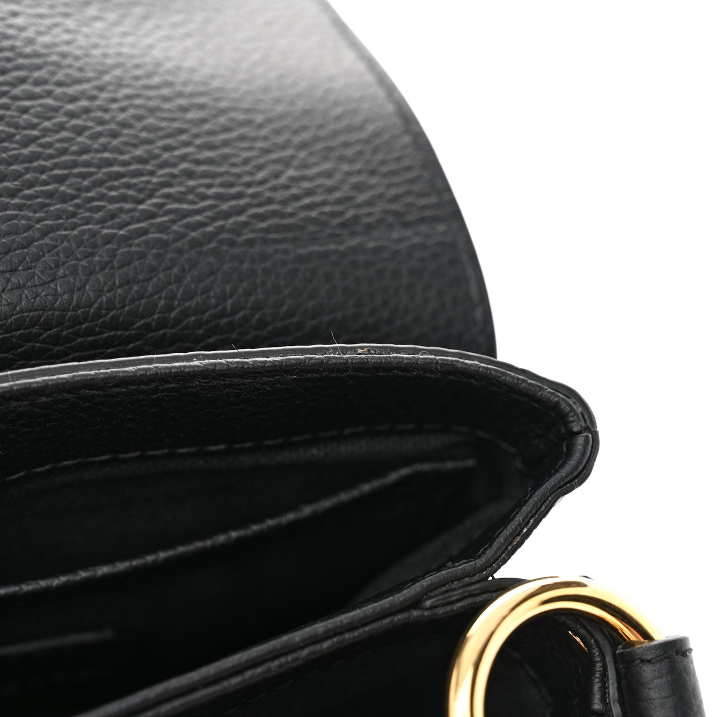 Calfskin Small Twin Skull Chain Crossbody Black