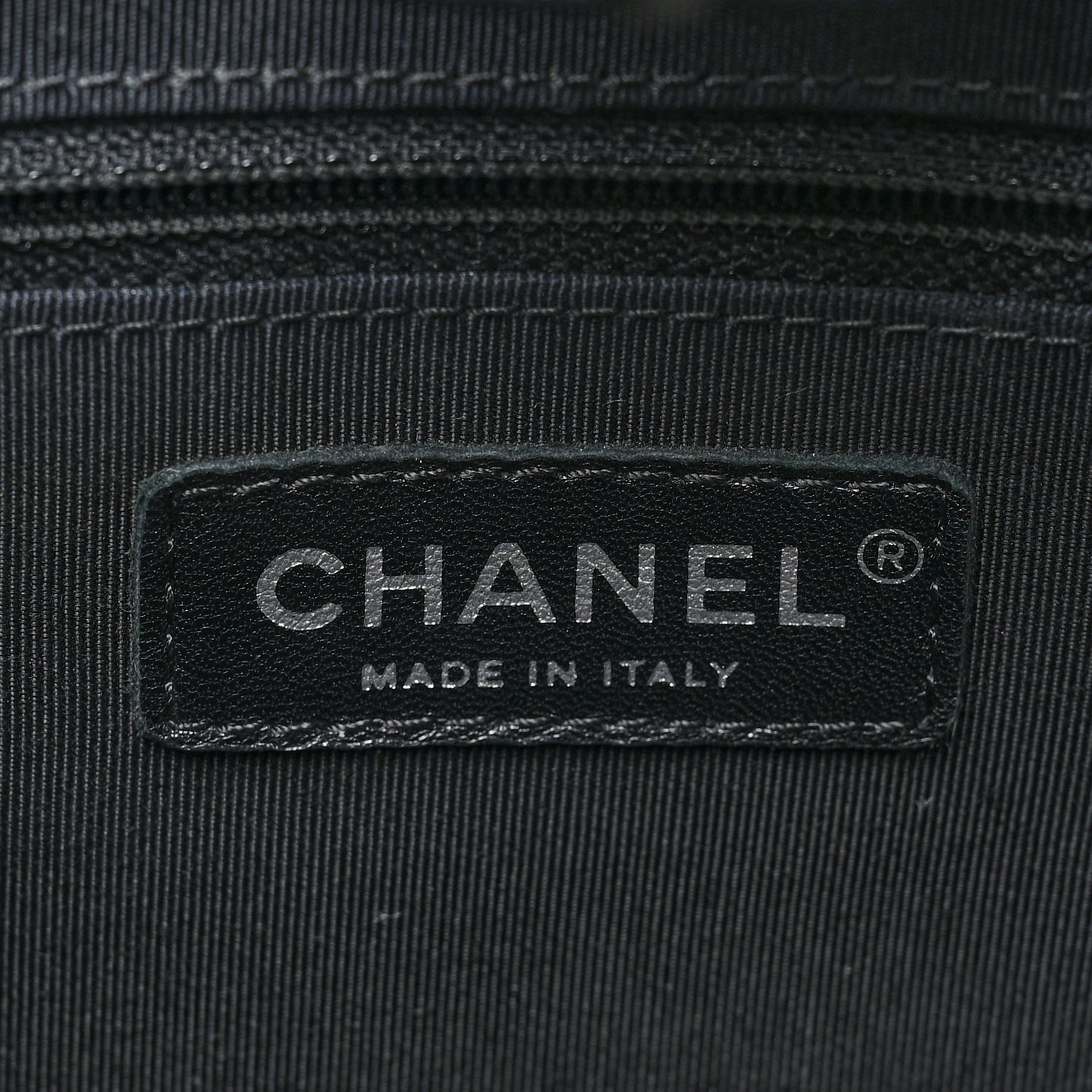 Calfskin Stitched Shopping Tote Black