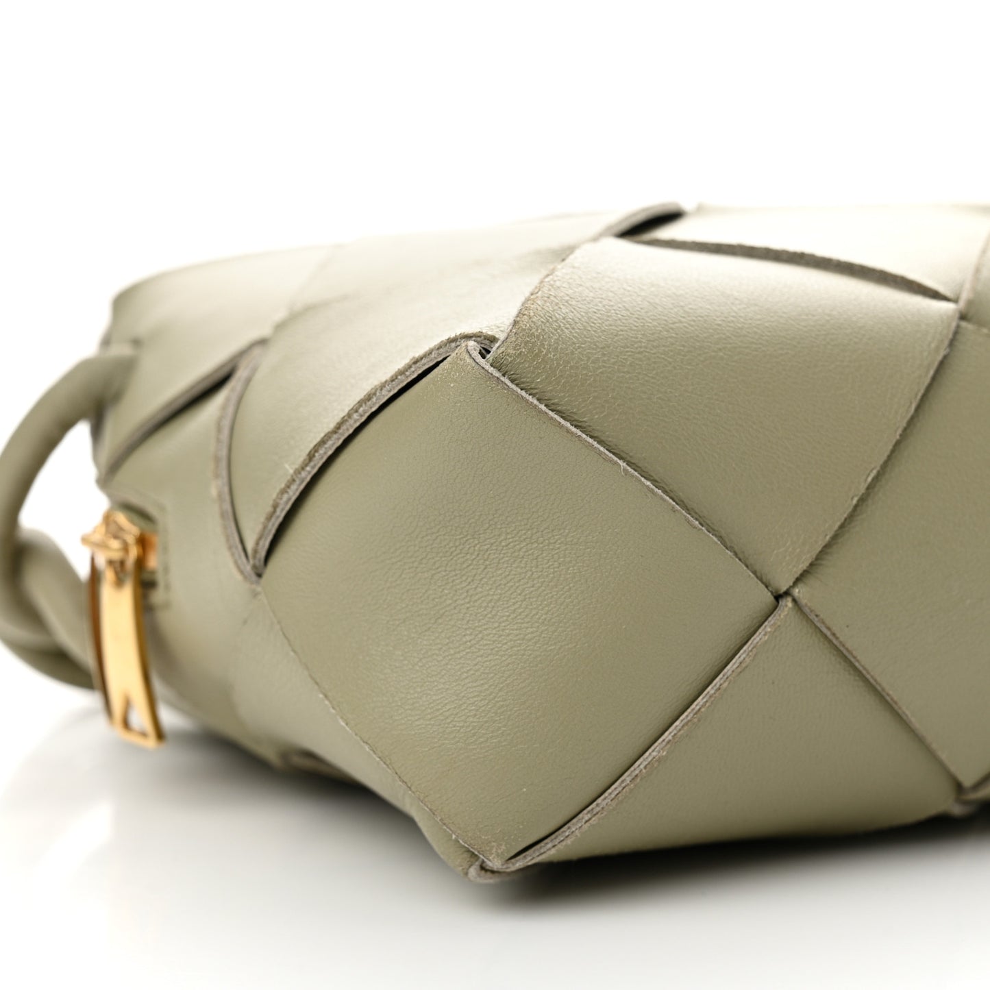Lambskin Maxi Intrecciato Small Cassette Camera Bag Travertine